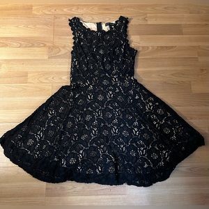 City Studios Juniors' Lace Fit & Flare Dress